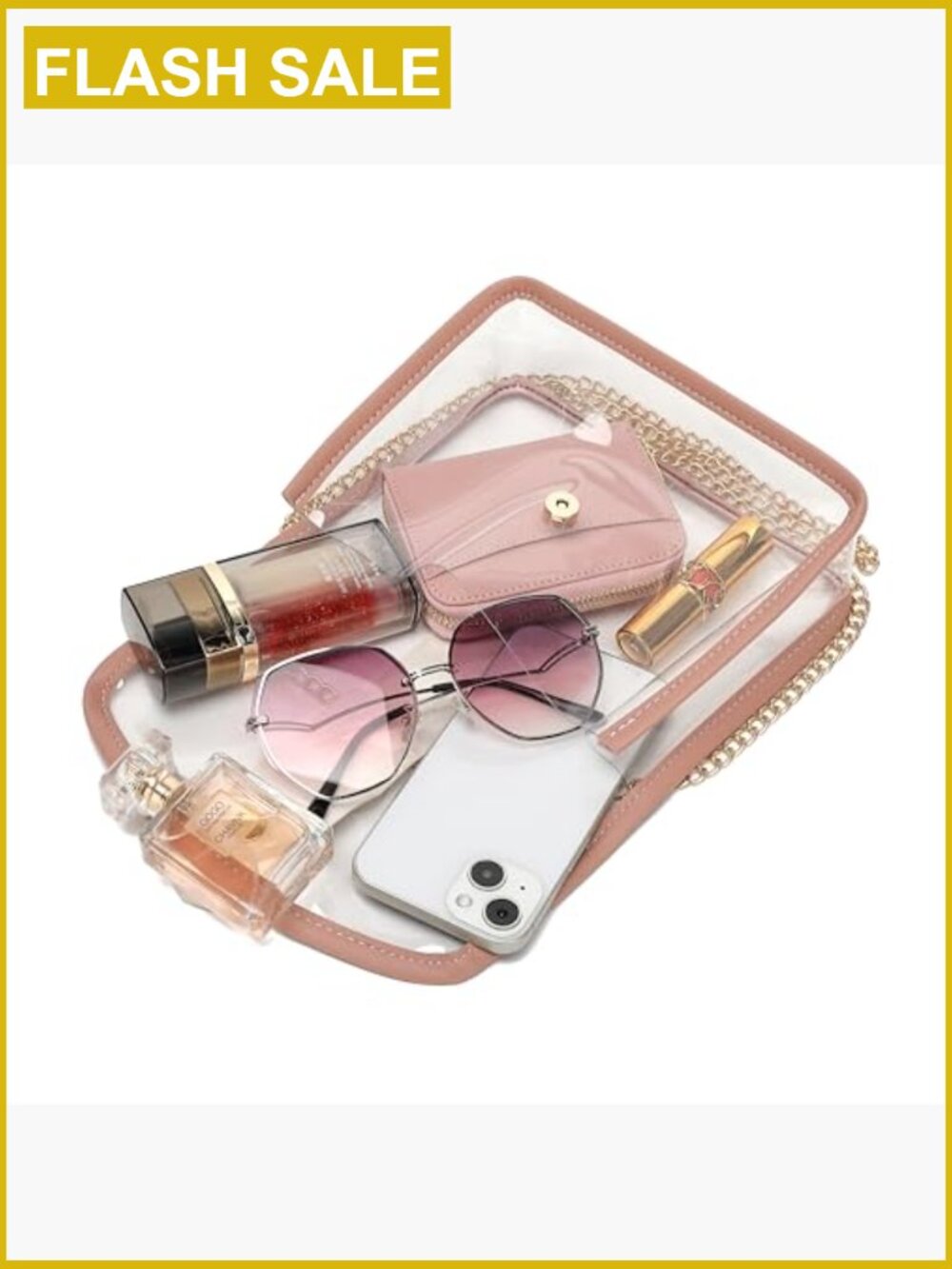 Clear Crossbody Bag for Concerts Stadium Approved PVC Small - Picture 3 of 7